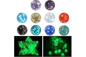 KORSAOT 40 Pcs Billes Enfant, Billes pour Enfants Qui Brillent dans Le Noir, Bille pour Jeu de Piste de Billes, Billes de Verre Colorées pour Garçons et Filles