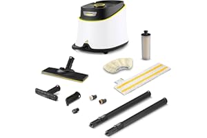 Kärcher SC 3 Deluxe Home Steam Cleaner, 1900W, 3.5 bar, 1L, 75m², Heats in 30s, Includes Floor Cleaning Kit, Descaling Cartridge, Nozzles, White