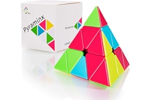 CUBIDI Pyraminx Cubo Magico 3x3x3 - Tipo Sydney – Pyramid Triangolo Magico Speed Cube - Antistress - Fidget Spinner Perfetto Come Gadget Compleanno Per Bambini E Adulti Adesivo Non Incluso