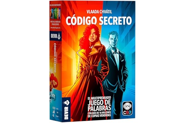 Devir - Código Secreto, Juego de Mesa de Espías y Palabras por Equipos, Estrategia y Deducción, para 2-8 Jugadores, a Partir de 8 Años, Portada 2025 (BGCOSE)