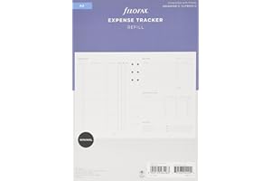 Filofax A5 Organiser Expense Tracker Refill, White