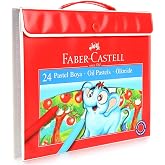 Faber-Castell Taşınabilir &Ccedil;antalı Pastel Boya Seti, 24 Renk, Yumuşak ve Rahat Kullanım, Canlı Renkler, Kağıt ve Taş &Uuml;zeri Uyg