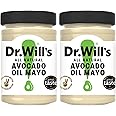 Dr Will's Avocado Oil Mayonnaise with No Artificial Sweeteners - 2 x 175g Jars - Made with Pure Avocado Oil & British Free Range Egg Yolk | Sugar Free Avocado Mayo | Keto