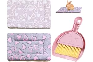 GTYHH 2 Tappetini in Cotone per Animali Domestici E 1 Set di Piccole Scope, Termofori per Animali Domestici, Morbidi Materassini per Animali Domestici, Articoli per Animali Domestici