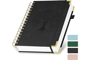 AOOSU Carnet de Notes, Carnet A5 Ligné Cahier A5 à Spirale, Papier Encreur 100g/M² Life Planner Agenda Scolaire–Organiseur Compact & Élégant, Planning Scolaire & Professionnel