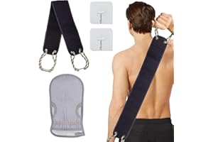 Kigniote Gommage du dos pour la Douche Sangle de Bain pour le dos Brosse Exfoliante pour le Dos-Double Face, pour Hommes et Femmes, Aide au Lavage du dos pour