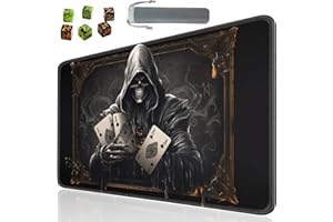 SOTWONSO Board Game for TCG Playmat Table Mats Games Size 60X35 cm Mousepad Compatible for MTG RPG CCG Trading Card Game Play mats with 6 Dice (Playmat 171)