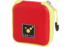 tee-uu AMPUSAFE SMALL | Verschiedene Farbvarianten | 10 x 2,7 x 10 cm | 8 Elastikschlaufen in Zwei Größen | klein | für den täglichen Einsatz (rot)