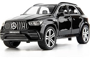 TGRCM-CZ 1/32 Diecast Auto Benz AMG GLE 63S SUV Modell Auto Pull Back mit Sound und Licht Spielzeug Auto für Jungen Mädchen Erwachsene Geschenk(Schwarz)