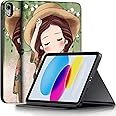 MOCA Case for iPad 10th Generation 2022 iPad 10.9 Inch iPad Case Slim Stand Back Protective Smart Cover for 10.9” iPad 10th Gen 2022 Release A2696 A2757 A2777 iPad Cover (Hat Girl)