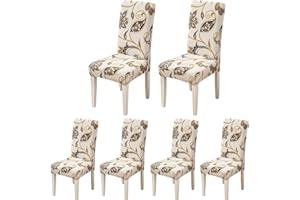 ARNTY Coprisedie con Schienale 4/6 Pezzi, Coprisedia Elasticizzati con Schienale, Jacquard Coprisedia Lavabile Moderno Copri Sedia per Moderna Sala da Pranzo Hotel Ristorante