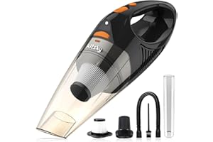 kitsky Odkurzacz ręczny, bezprzewodowy odkurzacz samochodowy o dużej mocy ssania 9500 PA, przenośny mini odkurzacz – ręczny odkurzacz do sofy, materaca, okna, czarny (pierwszy)