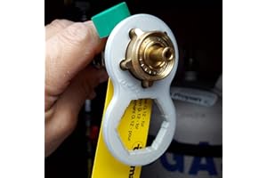 MANUFAKTUR3D Multi Gasschlüssel für Terrassenheizer, Gasheizer, Gaskanone, Heizstrahler, Gasgrill, Gaskocher, Wohnmobil, Caravan, Camping, Druckminderer, Druckregler (Grau)