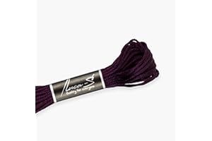 Luca-S Fil de coton pour broderie à la main, écheveaux de 8 mètres, couleur 108/DMC 154/Anchor 72, fil à broder pour point de croix