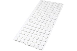 Adsamm® / 128 x feltrini autoadesivi/Bianco/ø 12 mm/Rotondo/piedini per mobili in feltro da 3.5 mm di spessore/pad protettivi per arredi