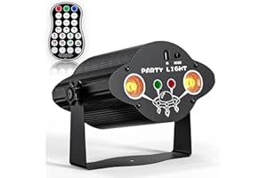 FODEXAZY Luces Discoteca UV Luz Negra Sonido Activado RGB Bola de Discoteca USB con Mando a Distancia, Efecto Iluminación de Escenario para Fiestas de Halloween, Bodas, Navidad