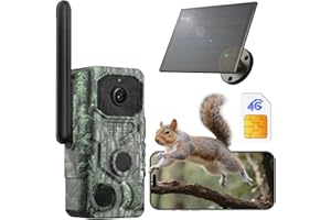 Xega 4G【Detección PIR 3】 Cámara de Caza con Tarjeta SIM y App,2K HD Solar Camara Fototrampeo sin WiFi,Nocturna Invisible 940nm,0,1s Activación,Batería de 7800 mAh,Audio Bidireccional,TF/Nube,GPS IP66