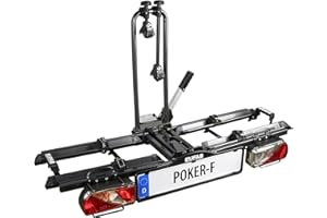 EUFAB POKER-F Kupplungsträger für zwei Fahrräder/E-Bikes (Ansicht mit Leuchtenträger)