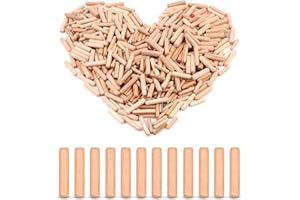 REAQUE 400 Tacos de Madera, Espinas Durables de M8 (Cada pieza mide 8 x 40 mm) para Ranuras, Muebles, Carpintería y Proyectos Artesanales