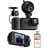 3 Kameralı Wifi Ekran Ara&ccedil; Kamerası FullHD Geniş &Ouml;n + Arka + Ara&ccedil; İ&ccedil;i Kamera Hareket Sens&ouml;r&uuml; EF1313