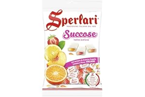 Sperlari - Succose Gran Toffee, Morbide Caramelle Ripiene con Cuore di Frutta, Intenso Sapore di Arancia, Fragola, Limone e Pesca, Sacchetto da 350 G