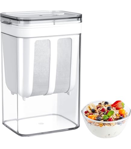 Colino Per Yogurt Greco In Acciaio Inox - Filtro Multiuso 1100ML Per Formaggio E Latte Di Soia - Foto 13