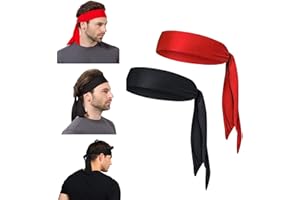 Yizhet Sportowa opaska na głowę, 2 szt., uniseks, antypoślizgowy pasek na głowę do biegania, opaska fitness dla mężczyzn i kobiet, miękka opaska przeciwpotna do tenisa, jazdy na rowerze, jogi