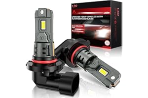 AUXIRACER Bombilla HB3 LED 25000LM,9005 Faro Delantero del Coche,Diseño perfecto 1:1 Escala Kit de Conversión Halógena 12V, 6500K Blanco de Potencia