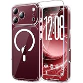 TAURI Magnetic Case for iPhone 18 Pro MAX 6.9", Transparent | [Not Yellowing] with Screen Protectors, Compatible with MagSafe