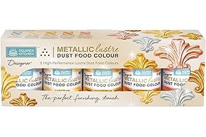 Squires Kitchen Designer Metallic Lustre Set - Pack of 5