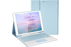 10.2&10.5 Inch iPad Keyboard Case with Touchpad, LAMA Wireless Keyboard for 10.2&10.5" iPad(9th 2021/8th 2020/7th Generation 2019, iPad Air 3 2019,iPad Pro 2017)Detachable Keyboard &Pencil Holder,‎BL
