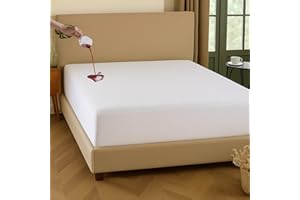 Salt Valley Terry Towel waterproof mattress protector - Soft, Breathable & Aloe Vera Treated Fitted Cover with Deep 30cm Elastic Skirt – Noiseless & Washable Single Mattress Protector (90 x190cm)