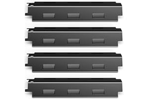 Gardenz Barra Universale, 37CM Piastra BBQ Diffusore di Calore Parti, Durevole Acciaio in Porcellana Diffusore di Calore Copri Bruciatore, Accessori Copertura per Bruciatore (4 Pezzi)