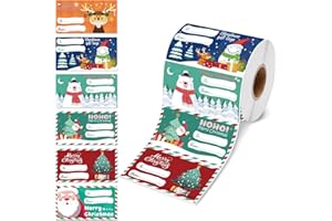 ‎LADAMI 500 Stück Aufkleber Weihnachten –Weihnachtssticker selbstklebend- – Weihnachtsgeschenke für Frauen, Männer und Kinder – Weihnachtsaufkleber für papiertüten (75 mm x 40 mm)