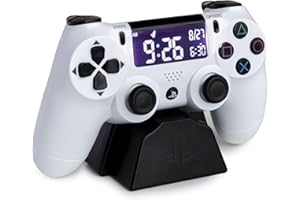 PlayStation Paladone PP8342PS Manette de Réveil avec écran LCD rétroverse Blanc Taille Unique