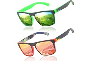 LEDING&BEST Occhiali da sole polarizzati per uomo donna/Pesca Golf Bicicletta Guida Pesca arrampicata Sport all'aperto occhiali da sole