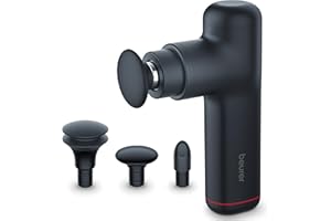 ‎BEURER Beurer MG 79 Massage Gun Sensitive, kompakte Massagepistole mit 3 Aufsätzen, sanfte Triggerpunktmassage für empfindliche Körperbereiche, handliches Muskelmassagegerät mit 3 Intensitätsstufen