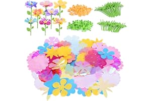 Sumsoltic 36pcs DIY Tissu Bouquet de Fleurs Kit Accessoires Artisanat Fleur Accessoires pour Arrangements Floraux Créatifs