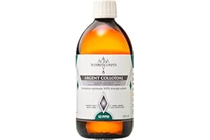 HYDROSCORPUS Argent Colloïdal 10 PPM BOUTEILLE VERRE 500ml●Fabriqué en FRANCE●100% Naturel●Oligo élément Bio Disponible●Ionisation 100% solaire●Emballages 100% compostables …