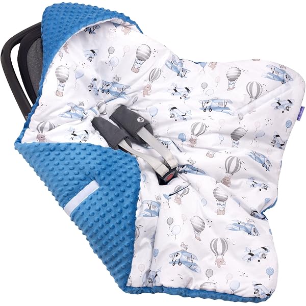 Jukki - Minky wrap blankets I with hood in high chair for highchair I  anti-allergic I for car or stroller I seat belt hole I size 90cm x 90cm :  Amazon.se: Baby