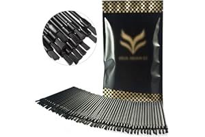 Pure Vie 100 Stück Einweg Lippenpinsel Stick Lippenstift Pinsel Gloss Stab Applikatoren, Schwarz