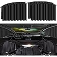 SELLERFLOR Car Curtain Slat Folding Window Sunshade Magnetic Car Side Window Sun Shade Slider for Suzu-(ki) Swift|Vitara|Brezza|Baleno|Ertiga|Alto|WagonR|Celerio|XL6|Ciaz|S-Cross|Spresso|Fronx(Black)