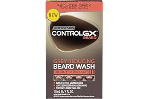 Just For Men Control GX Beard Wash, Reduces Grey with Each Wash for Subtle, Natural - Looking Results - All Shades, 118 ml