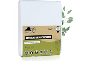 ‎BEDDY-BYE Matratzenschoner 70x140/18 cm Top-Qualität OEKO-TEX® Hergestellt in EU ~ Inkontinenzeinlage Baby Wasserdicht und Waschbar aus TENCEL™ Ökologisch ~ Form Spannbettlaken