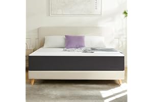 IZTOSS Luxe Matelas 160x200 - Épaisseur 25cm - Mousse - Confort Mi-Ferme - Blanc + Gris