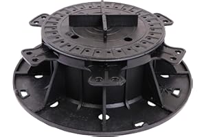 Gartenwelt Riegelsberger Supporto per lastre PRO Supporto per terrazze piedistallo Regolabile per lastre da terrazza Piastrelle in Ceramica Pietra Cemento Regolabile in Altezza 64-110 mm