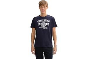 TOM TAILOR Camiseta con Logo Impreso para Hombre