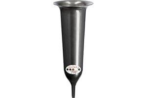 KADAX Jarrón funerario, jarrón de plástico, florero de plástico para Flores, jarrón de Cementerio, Resistente a Las heladas, jarrón para Tumba, decoración Resistente (12 cm, con estaca, Grafito)