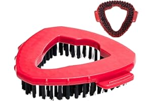 SHURZZESJ Tête de balai à récurer triangulaire, tête de balai à récurer, tête de rechange pour serpillère rotative à 180 degrés, tête de balai à poils durs de rechange pour Viledas