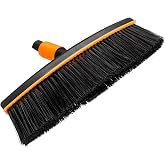 Fiskars Outdoor fır&ccedil;ası, QuikFit alet başlığı, Genişlik: 38 cm, Polipropilen kıllar, Siyah/Turuncu, QuikFit, 1001416